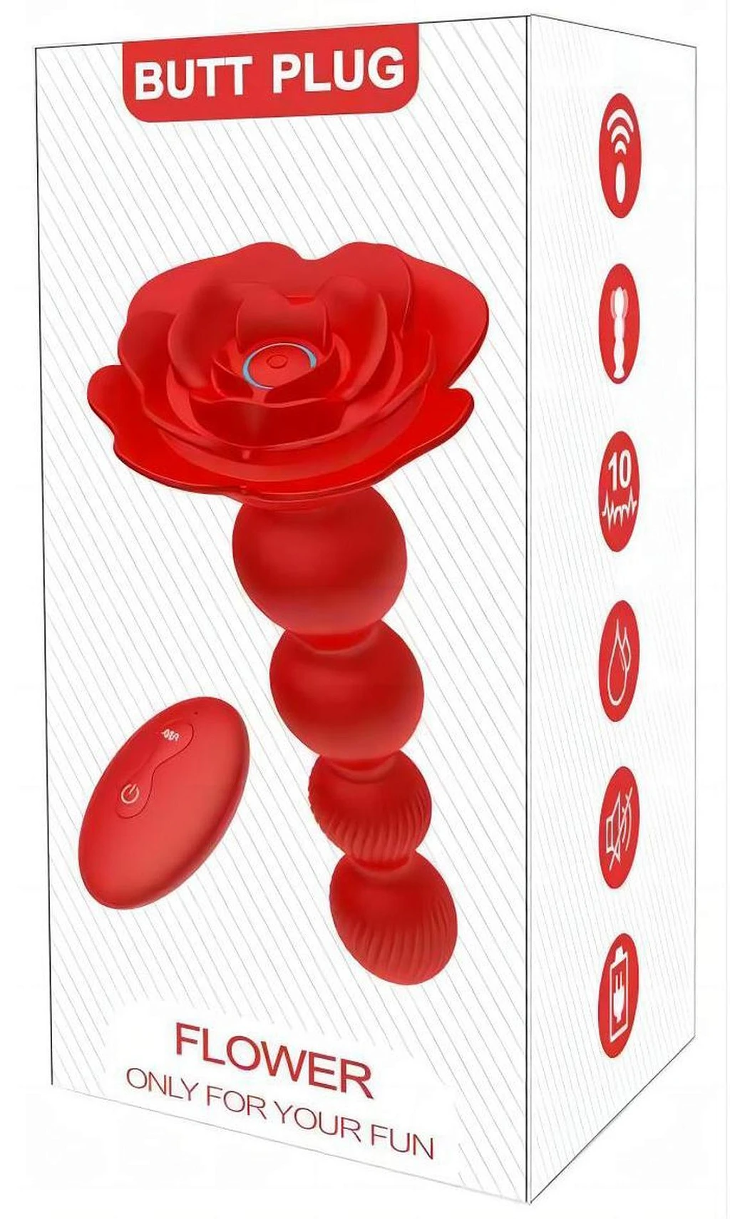 Koraliki analne Rose - 10 trybów, z pilotem — zdjęcie 6