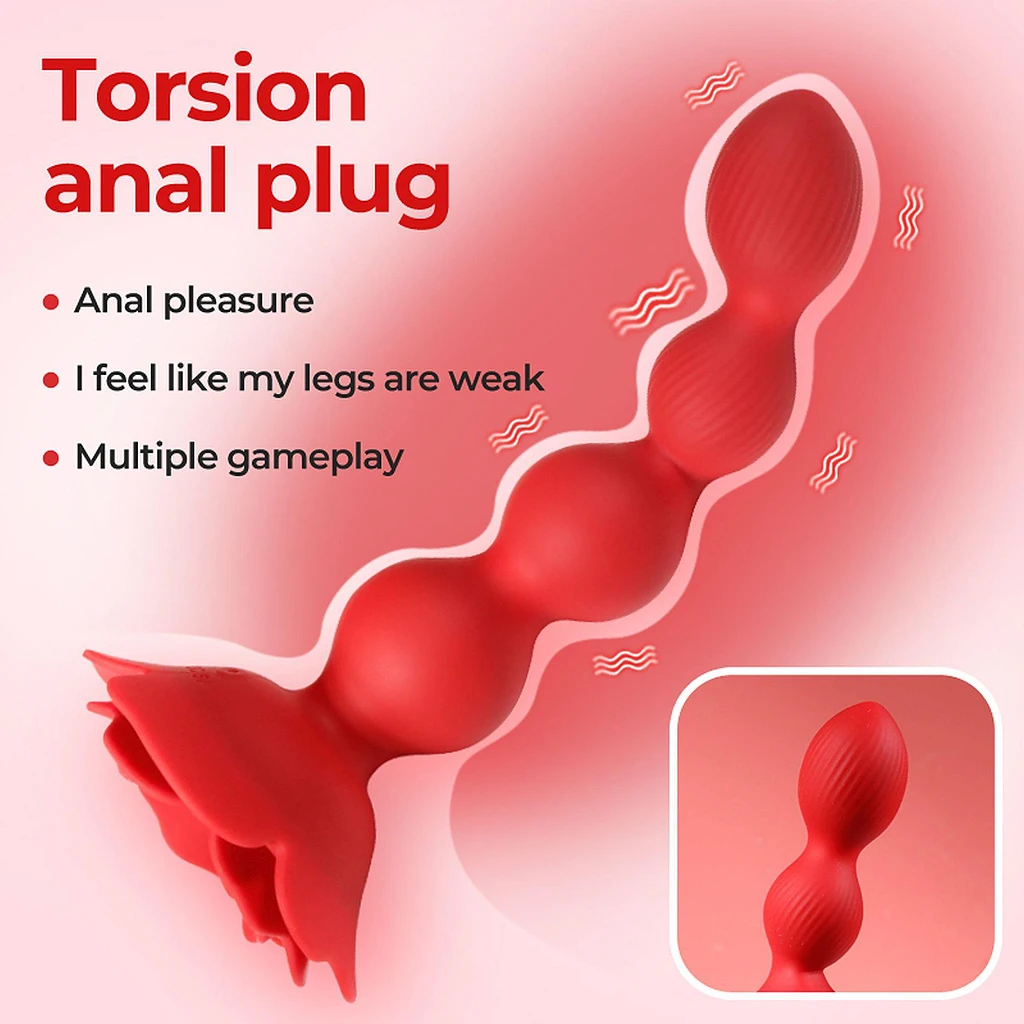 Koraliki analne Rose - 10 trybów, z pilotem — zdjęcie 8