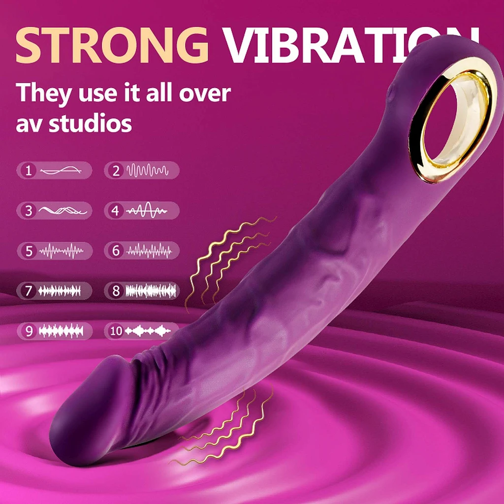 Wibrator realistyczny PURPLE – 10 trybów, USB — zdjęcie 9