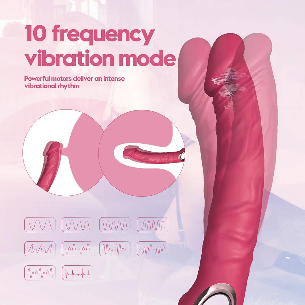Wibrator realistyczny Pink - 10 trybów, silikon — zdjęcie 13