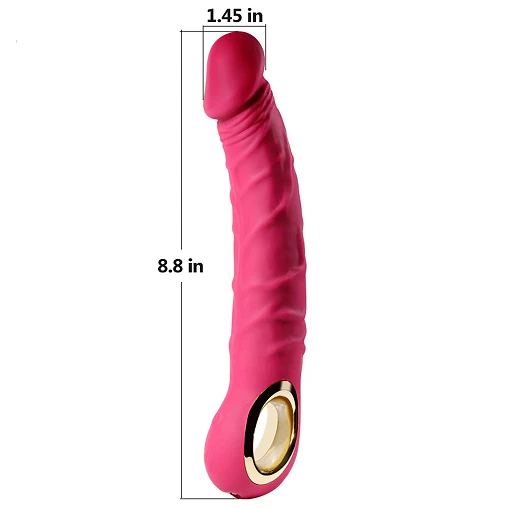 Wibrator realistyczny Pink - 10 trybów, silikon — zdjęcie 7