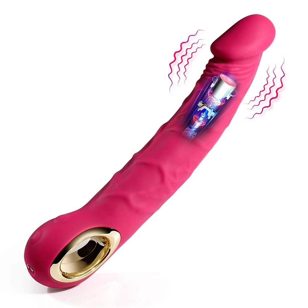 Wibrator realistyczny Pink - 10 trybów, silikon — zdjęcie 8
