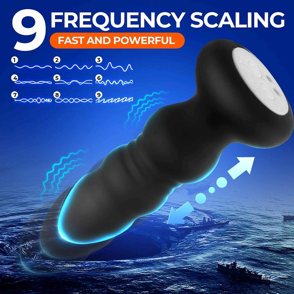 Korek analny Lighting M - 9 trybów wibracji — zdjęcie 6
