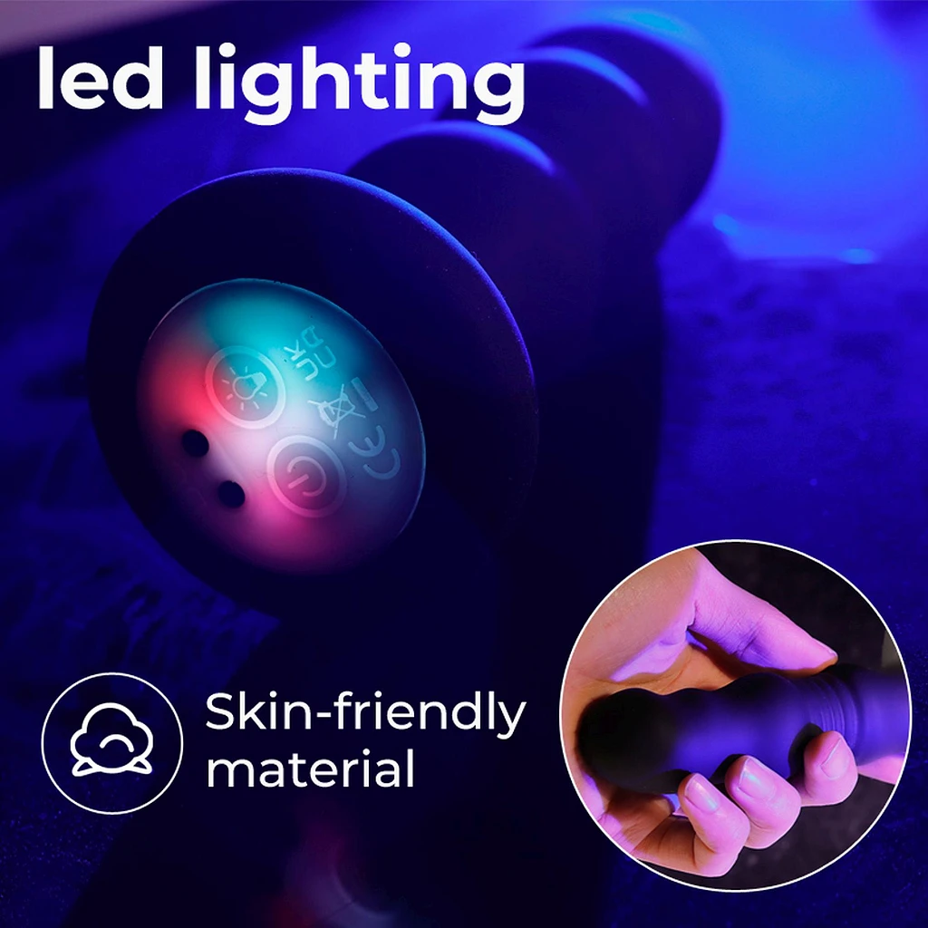 Korek analny Lighting M - 9 trybów wibracji — zdjęcie 9