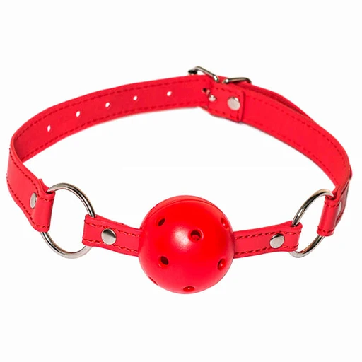 Knebel kulkowy Party Hard Firecracker – czerwony, ABS
