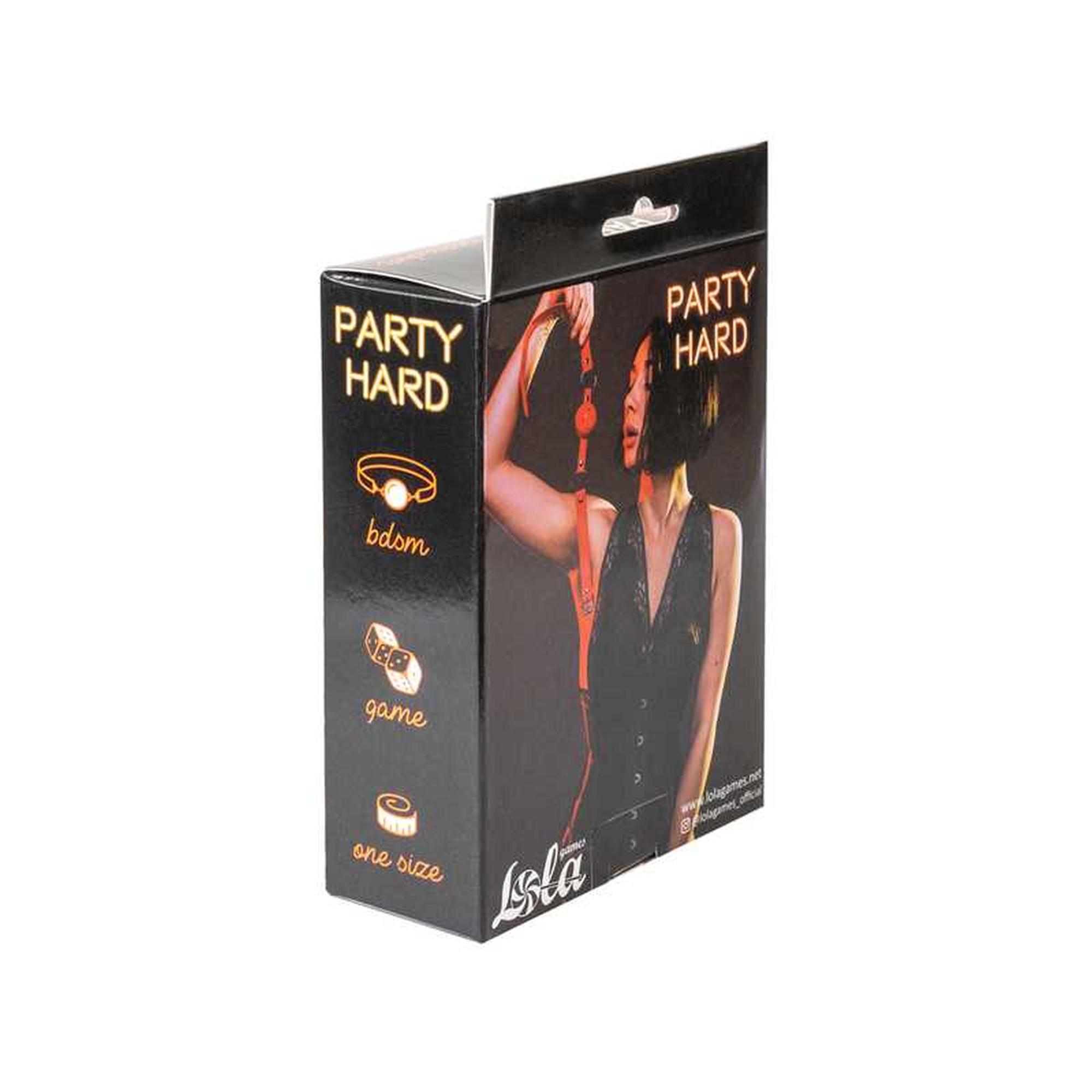 Knebel kulkowy Party Hard Firecracker – czerwony, ABS — zdjęcie 6