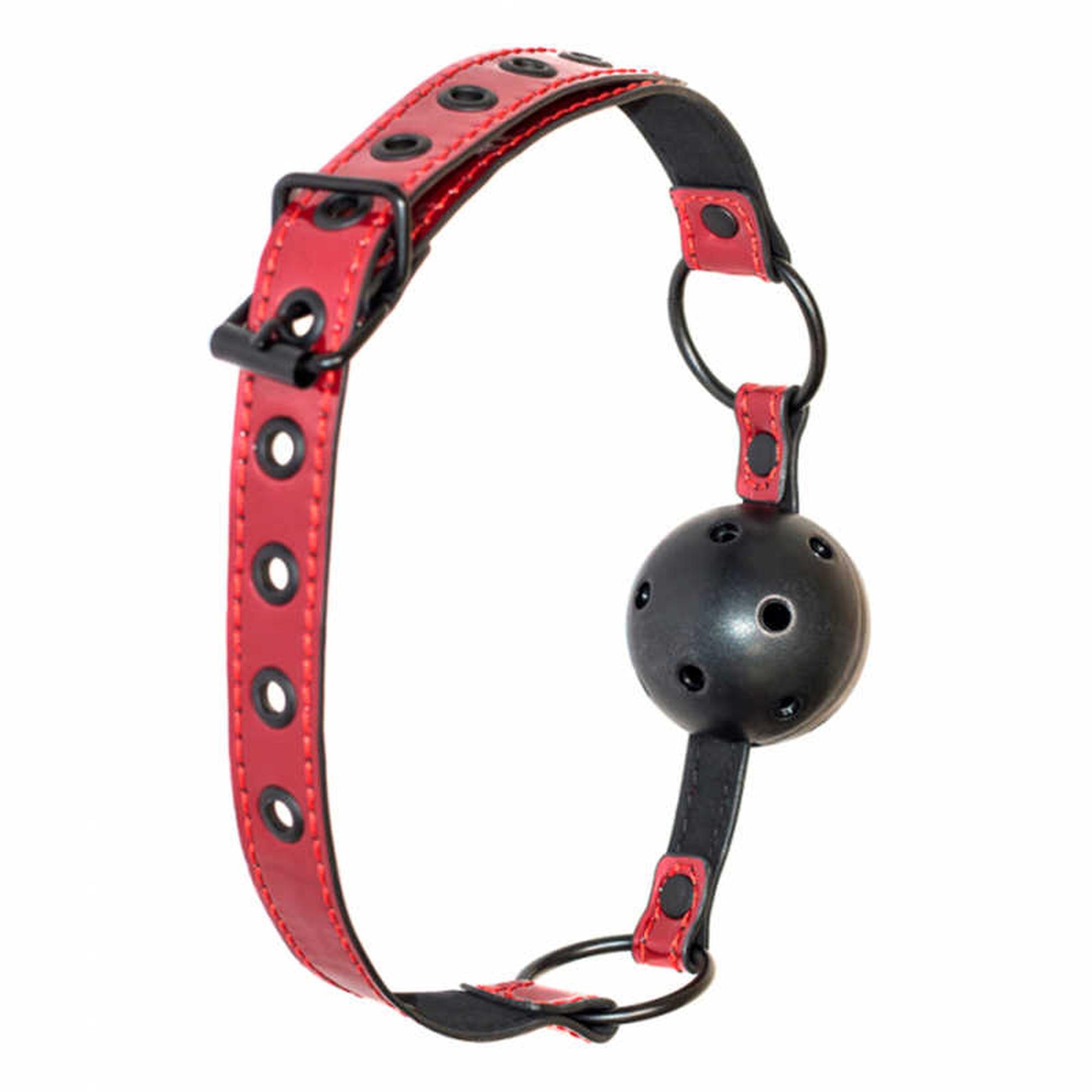 Knebel kulkowy Party Hard Love Bite – kula 4,5 cm, czarny — zdjęcie 1