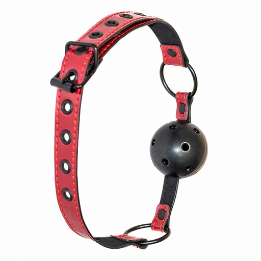 Knebel kulkowy Party Hard Love Bite – kula 4,5 cm, czarny