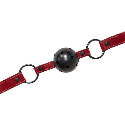Knebel kulkowy Party Hard Love Bite – kula 4,5 cm, czarny — zdjęcie 2