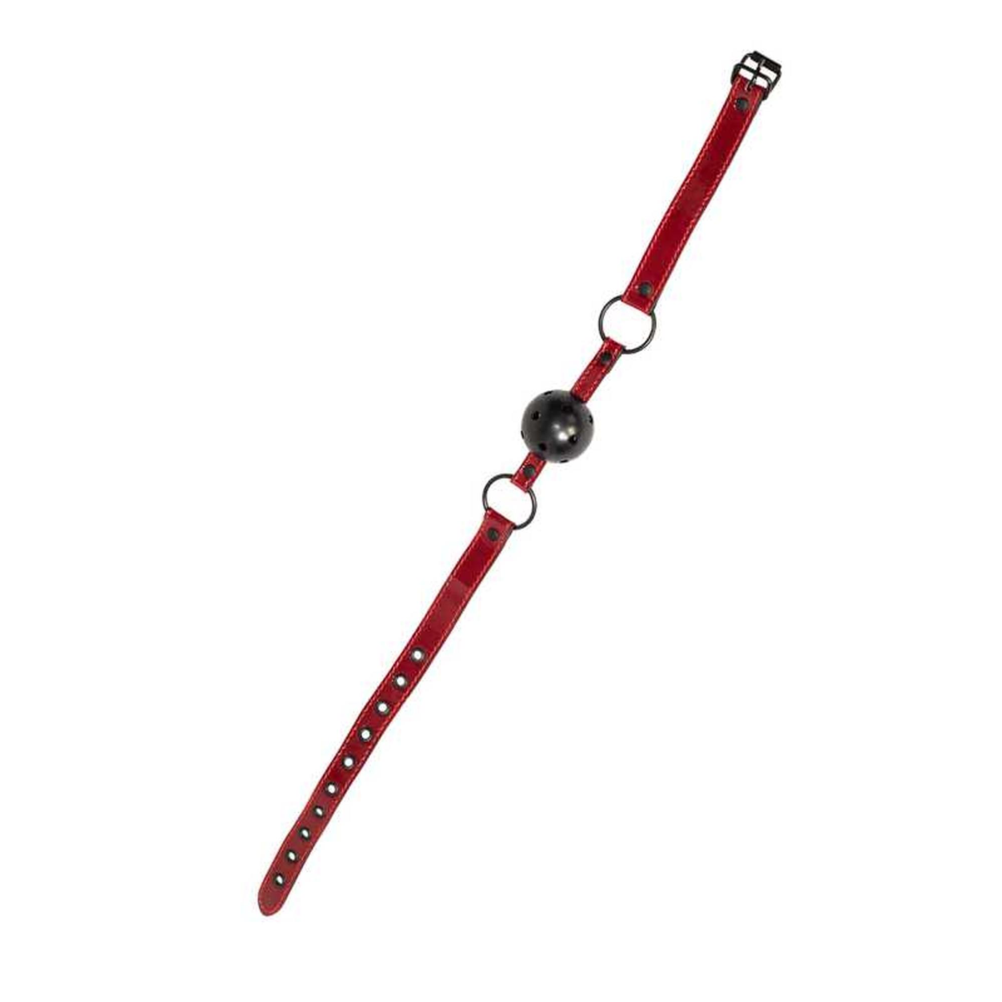 Knebel kulkowy Party Hard Love Bite – kula 4,5 cm, czarny — zdjęcie 3