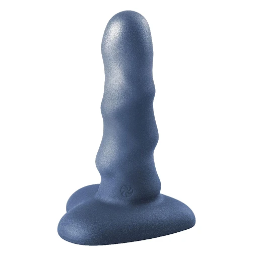 Dildo Unicorn Mini – grafitowe z brokatem, przyssawka serce
