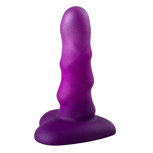 Dildo Unicorn Mini – fioletowe z brokatem, przyssawka serce