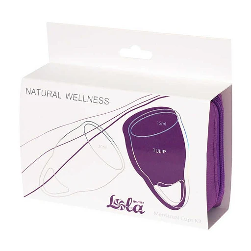Kubeczki menstruacyjne Tulip - zestaw 15 i 20 ml z etui — zdjęcie 3