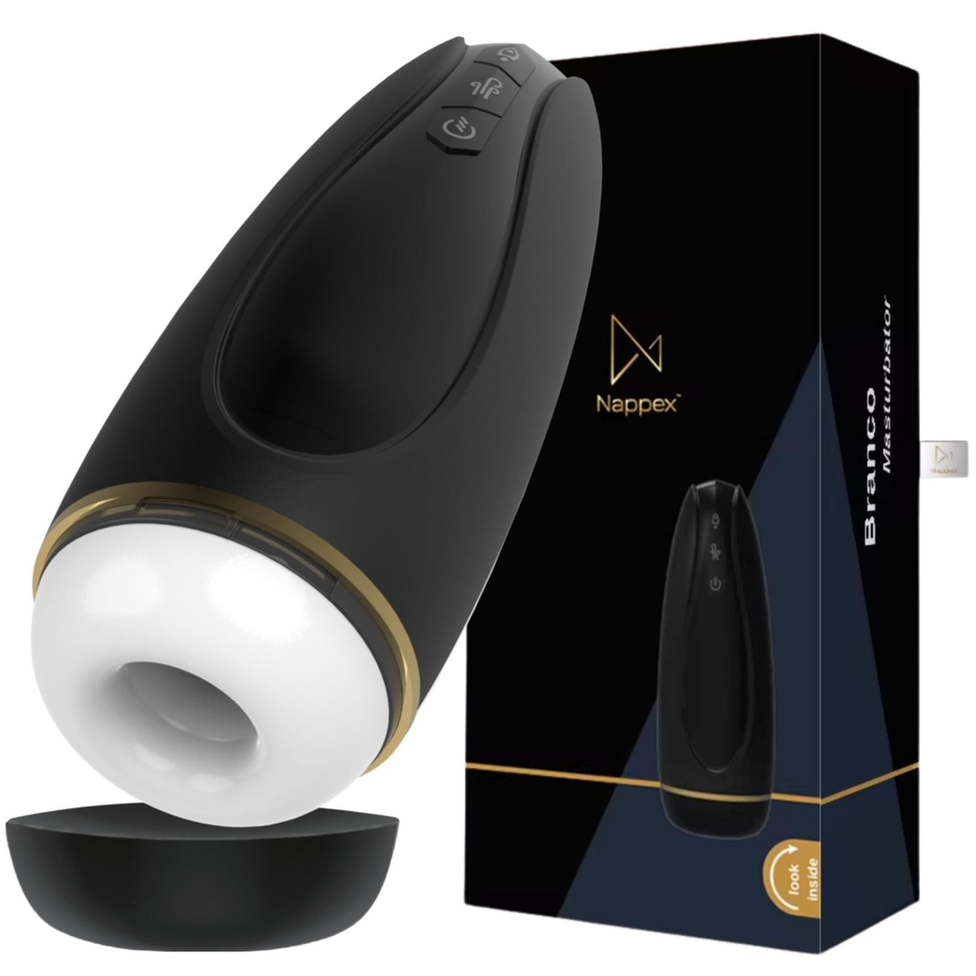 Masturbator Branco – ssanie i wibracje, wkład wyjmowany — zdjęcie 1