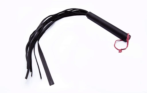 Pejcz skórzany – 60 cm, czarny