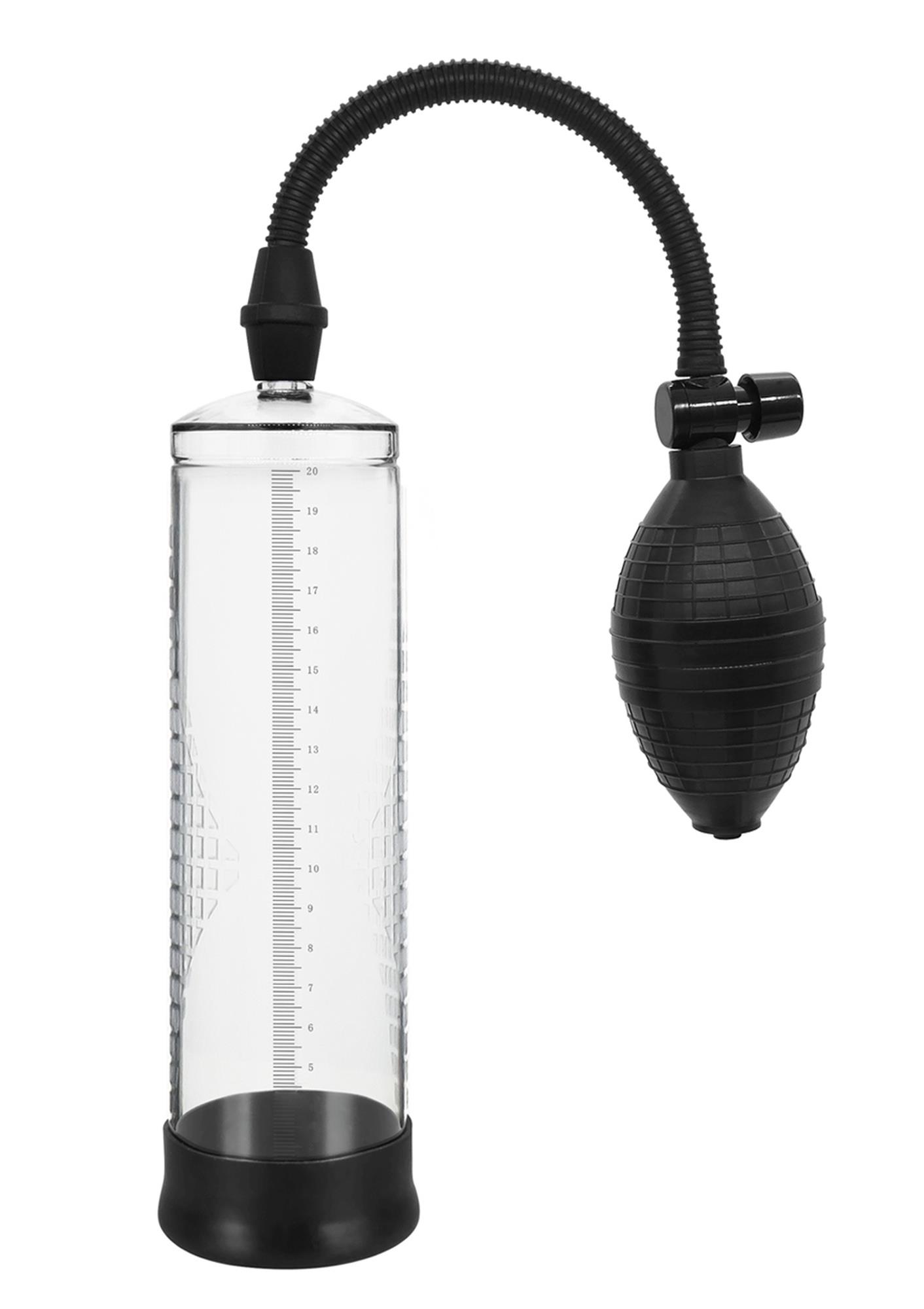 Pompka próżniowa do penisa Powerpump Black & Clear - z miarką — zdjęcie 1