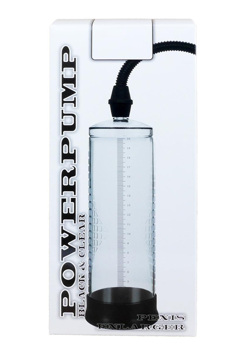 Pompka próżniowa do penisa Powerpump Black & Clear - z miarką — zdjęcie 2