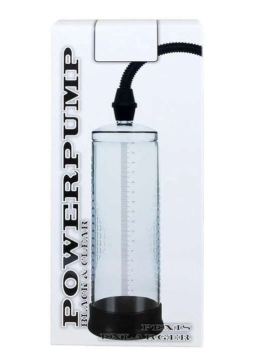 Pompka próżniowa do penisa Powerpump Black & Clear - z miarką — zdjęcie 2
