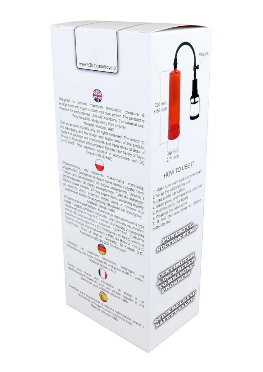 Pompka próżniowa Powerpump MAX - czerwony silikon — zdjęcie 3