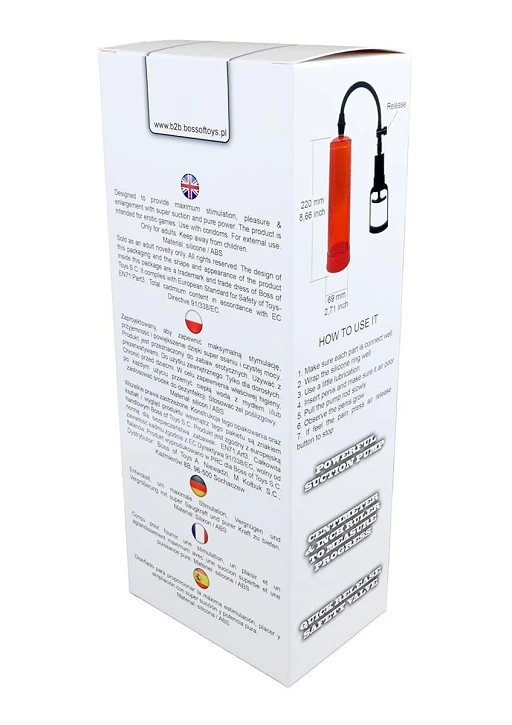 Pompka próżniowa Powerpump MAX - czerwony silikon — zdjęcie 3