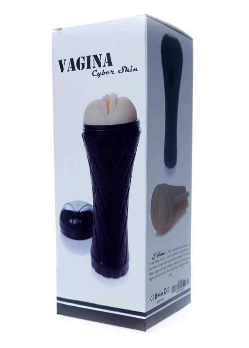 Masturbator latarka – CyberSkin, prążkowany kanał — zdjęcie 5