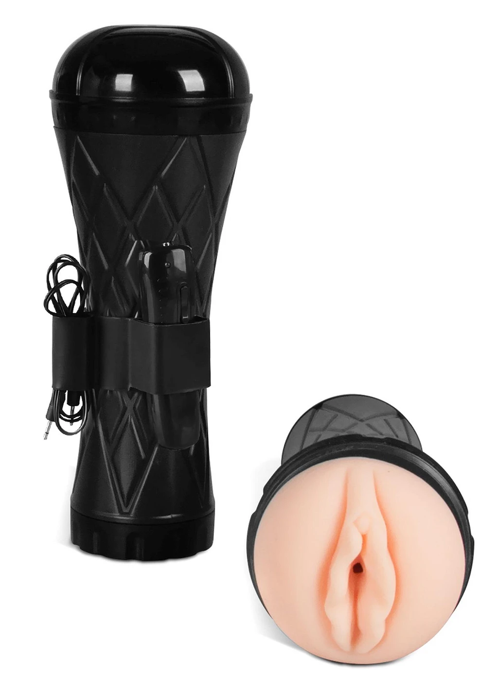 Masturbator latarka Vibrating Vagina – CyberSkin, regulacja