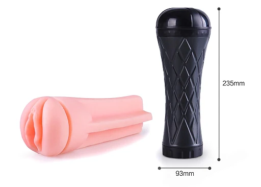 Masturbator latarka Vibrating Vagina – CyberSkin, regulacja — zdjęcie 3