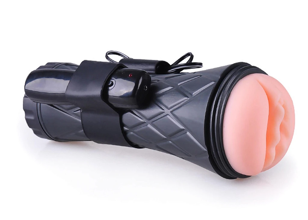 Masturbator latarka Vibrating Vagina – CyberSkin, regulacja — zdjęcie 7