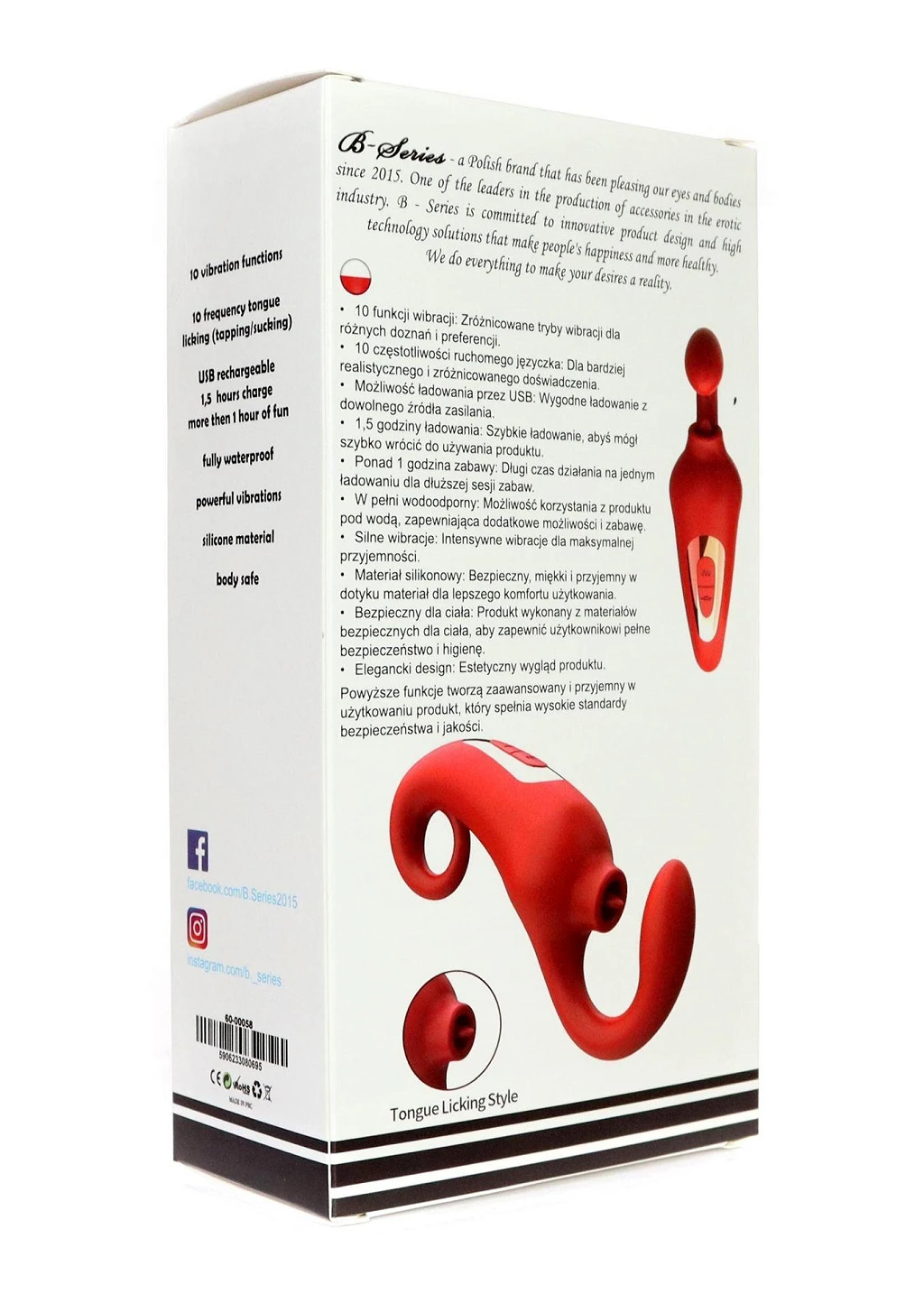 Wibrator Merfi – 10 trybów wibracji i języczka, USB — zdjęcie 14
