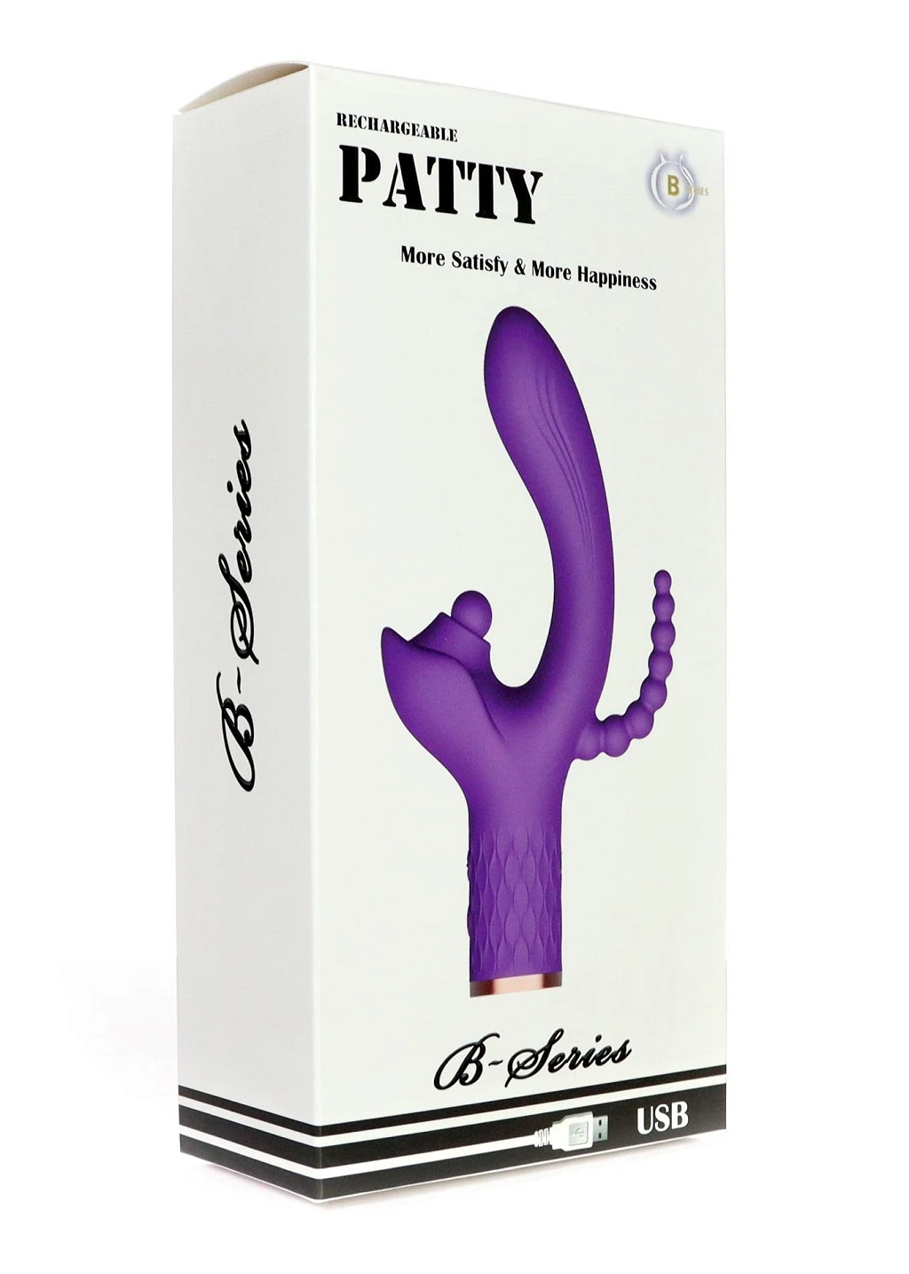Wibrator króliczek Patty – 7 trybów, kulka i USB — zdjęcie 12