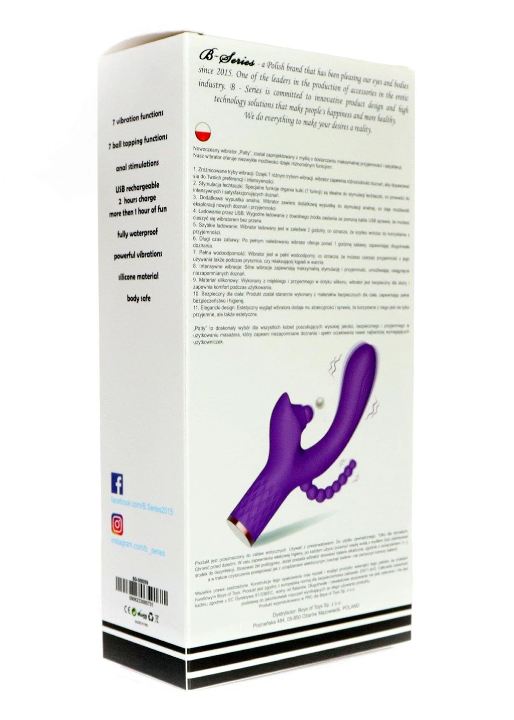 Wibrator króliczek Patty – 7 trybów, kulka i USB — zdjęcie 13