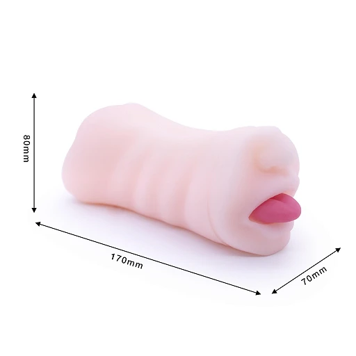 Masturbator Double Head – usta i pochwa, kompaktowy — zdjęcie 4