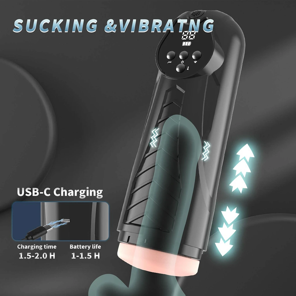 Masturbator Luxury 04 – wibracje i ssanie, ładowanie USB-C — zdjęcie 16