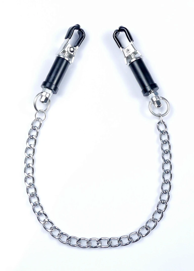 Zaciski na sutki No.12 – regulowane, łańcuszek 43,5 cm