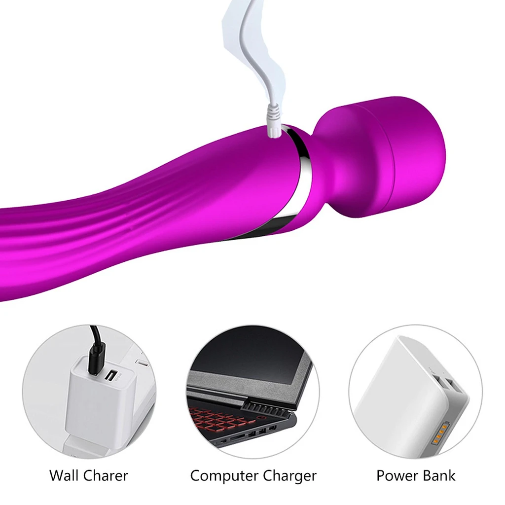 Masażer dwustronny Dual Massager – 7+7 trybów, silikon — zdjęcie 4