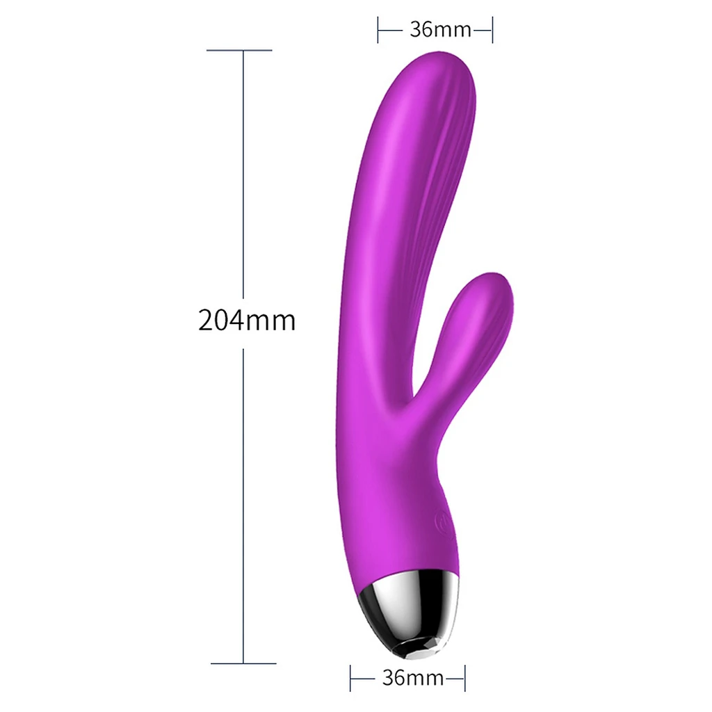 Wibrator króliczek Silicone Vibrator and Pulsator – grzanie, 7+7 — zdjęcie 14