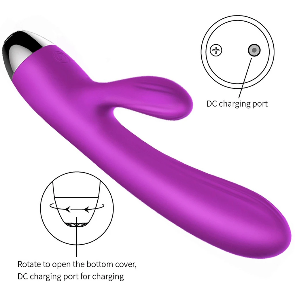 Wibrator króliczek Silicone Vibrator and Pulsator – grzanie, 7+7 — zdjęcie 10