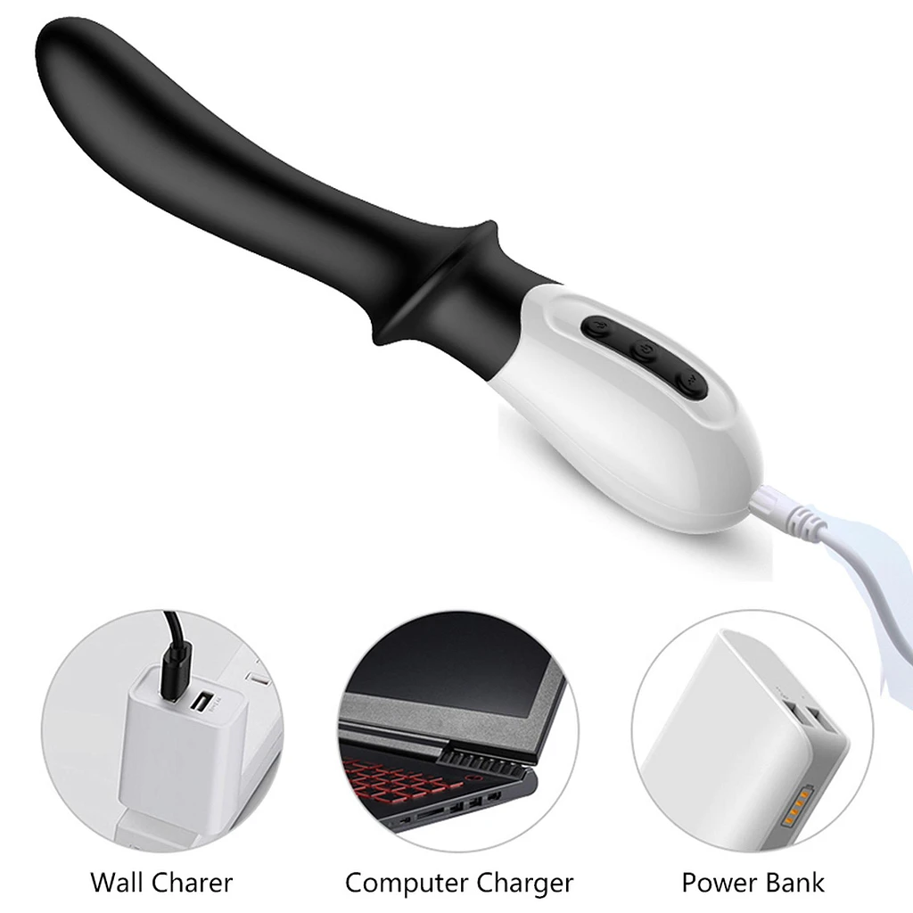 Wibrator punktu G/prostaty z grzaniem – 10 trybów, USB — zdjęcie 2