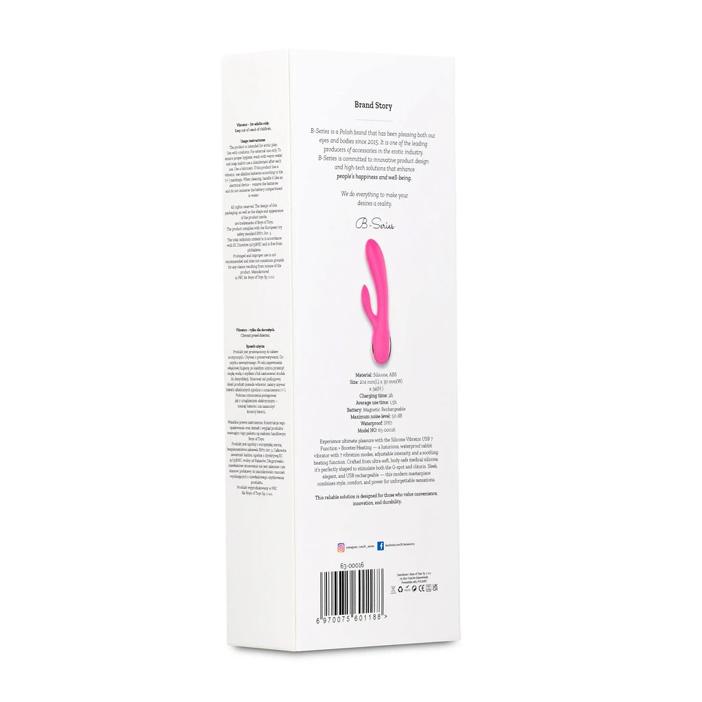 Wibrator króliczek USB 7 funkcji z grzaniem – 20,4 cm — zdjęcie 14
