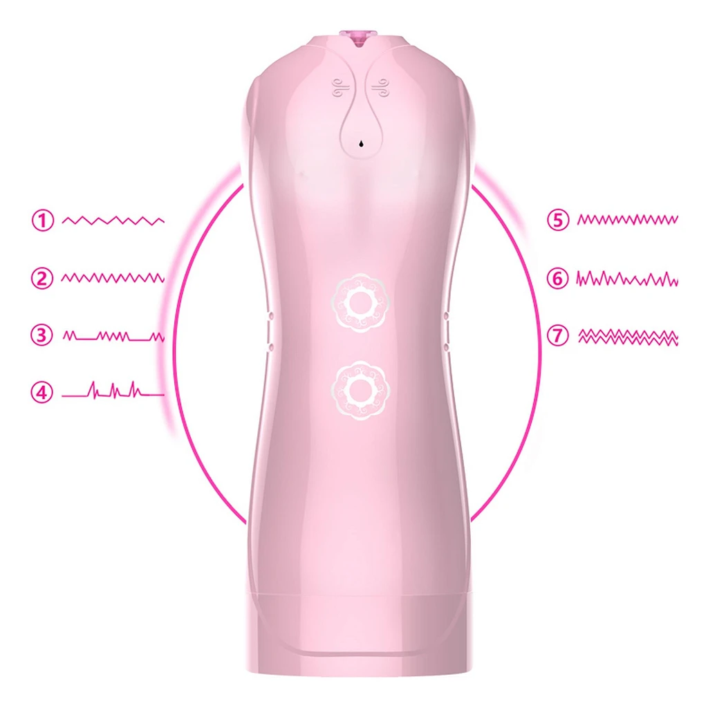 Masturbator pulsacyjno-wibracyjny – 7+7 trybów, talk mode — zdjęcie 9