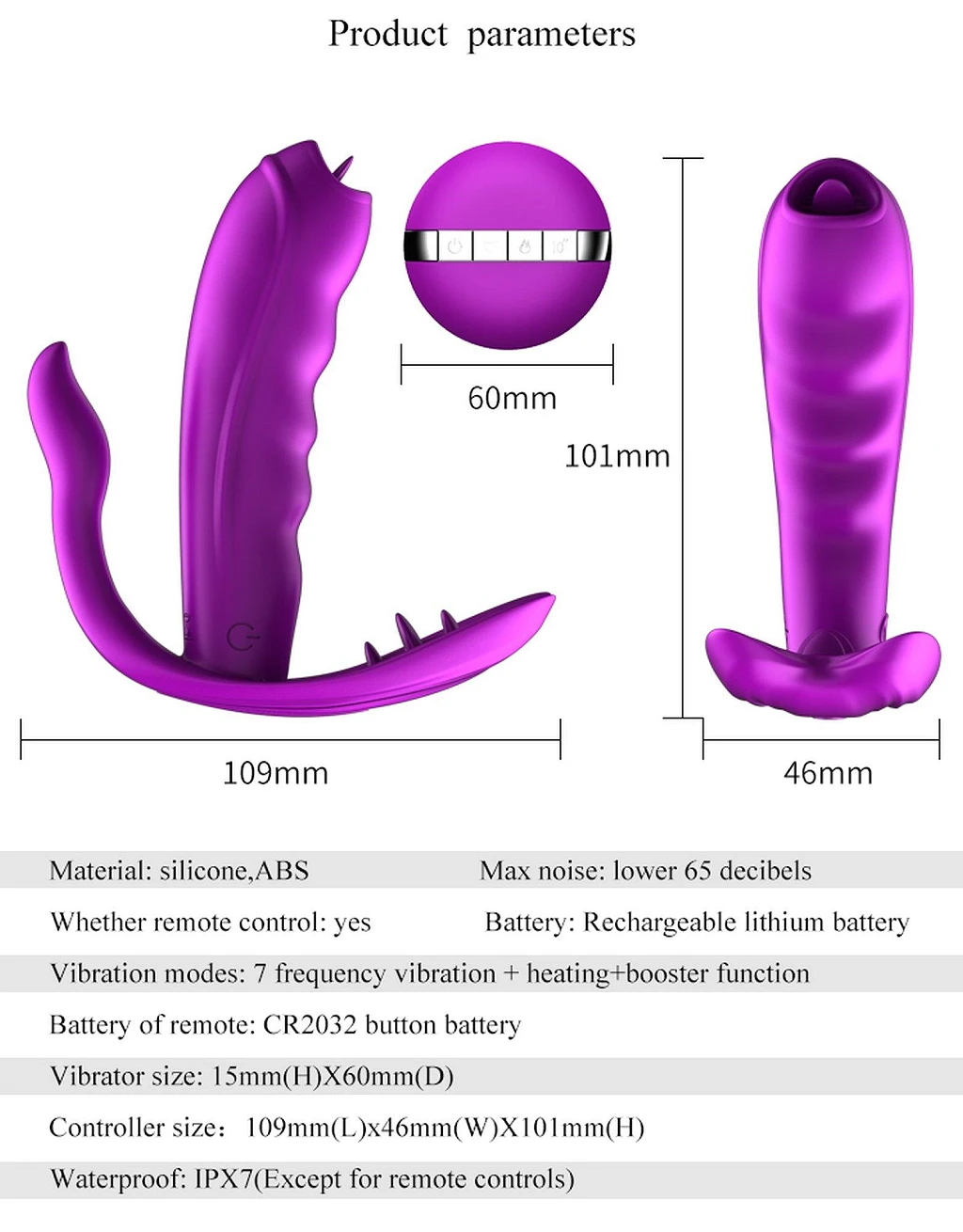 Stymulator panty z ogrzewaniem – 7 trybów, pilot — zdjęcie 11