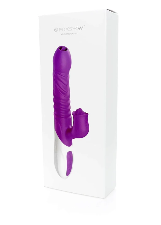 Wibrator króliczek z pchaniem, rotacją i grzaniem – 25 cm — zdjęcie 10