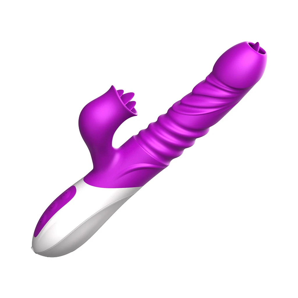 Wibrator króliczek z pchaniem, rotacją i grzaniem – 25 cm — zdjęcie 3