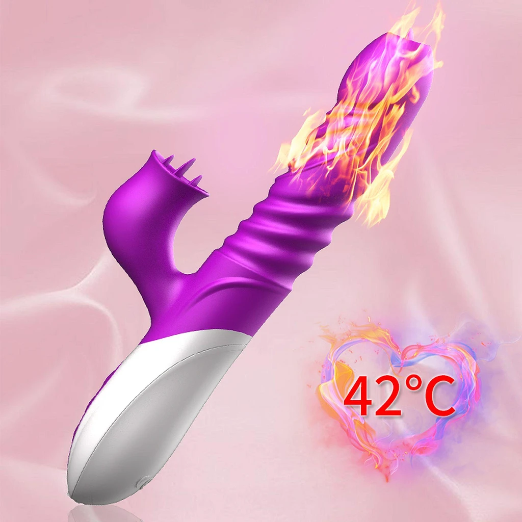 Wibrator króliczek z pchaniem, rotacją i grzaniem – 25 cm — zdjęcie 7