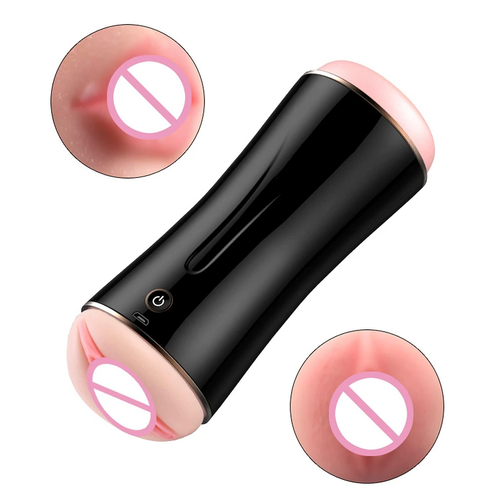 Masturbator B‑Series – dwustronny, wibracje i dźwięk — zdjęcie 4