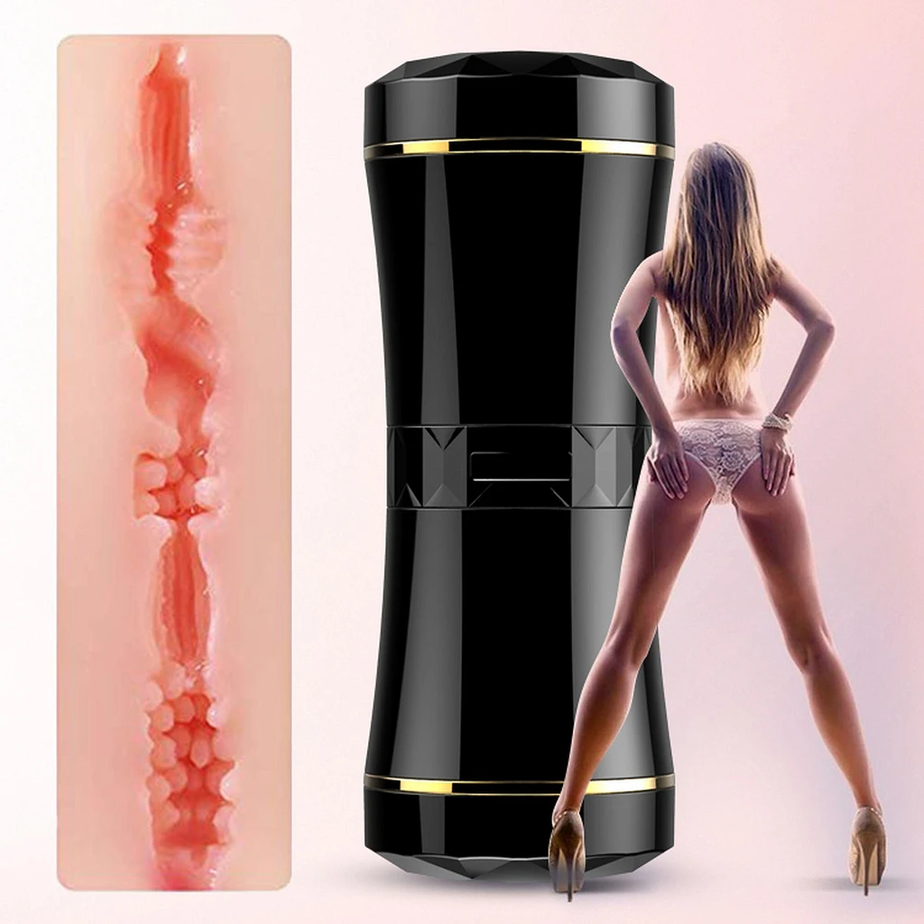 Masturbator Double Ends – usta i wagina, 18 cm — zdjęcie 4