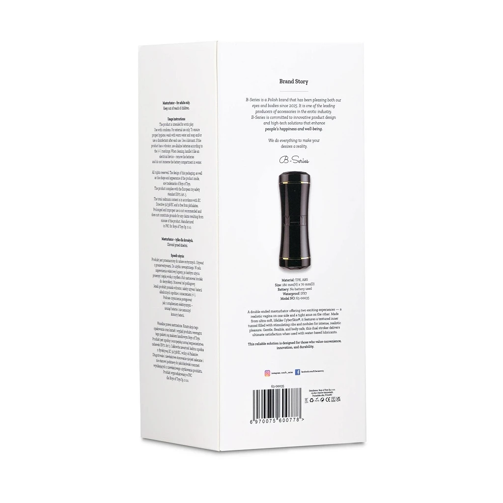 Masturbator Double Ends – usta i wagina, 18 cm — zdjęcie 8