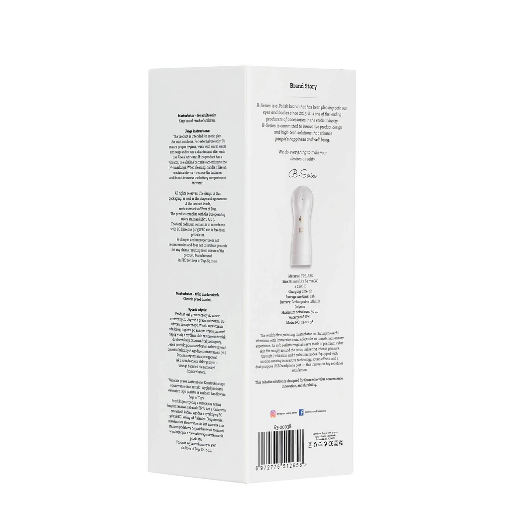 Masturbator B-Series – pulsacje, wibracje, tryb interaktywny — zdjęcie 10
