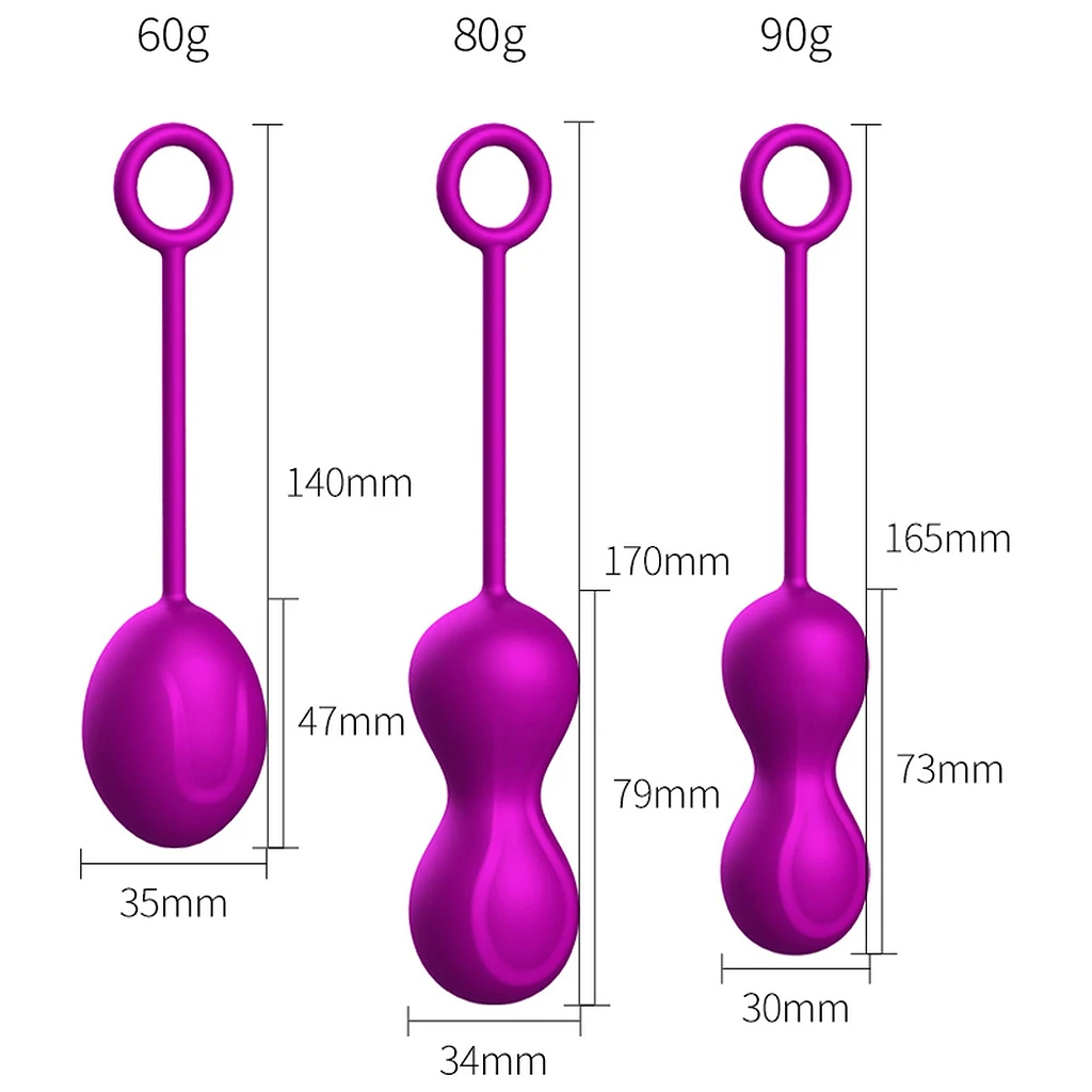 Zestaw kulek Kegal Balls - silikon medyczny, 3 szt. — zdjęcie 8