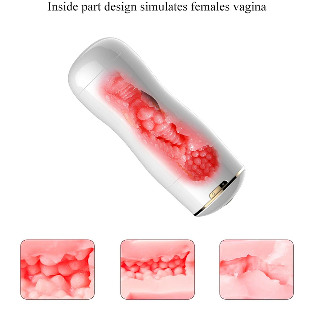 Masturbator dwustronny White – wibracje i przyssawka — zdjęcie 3
